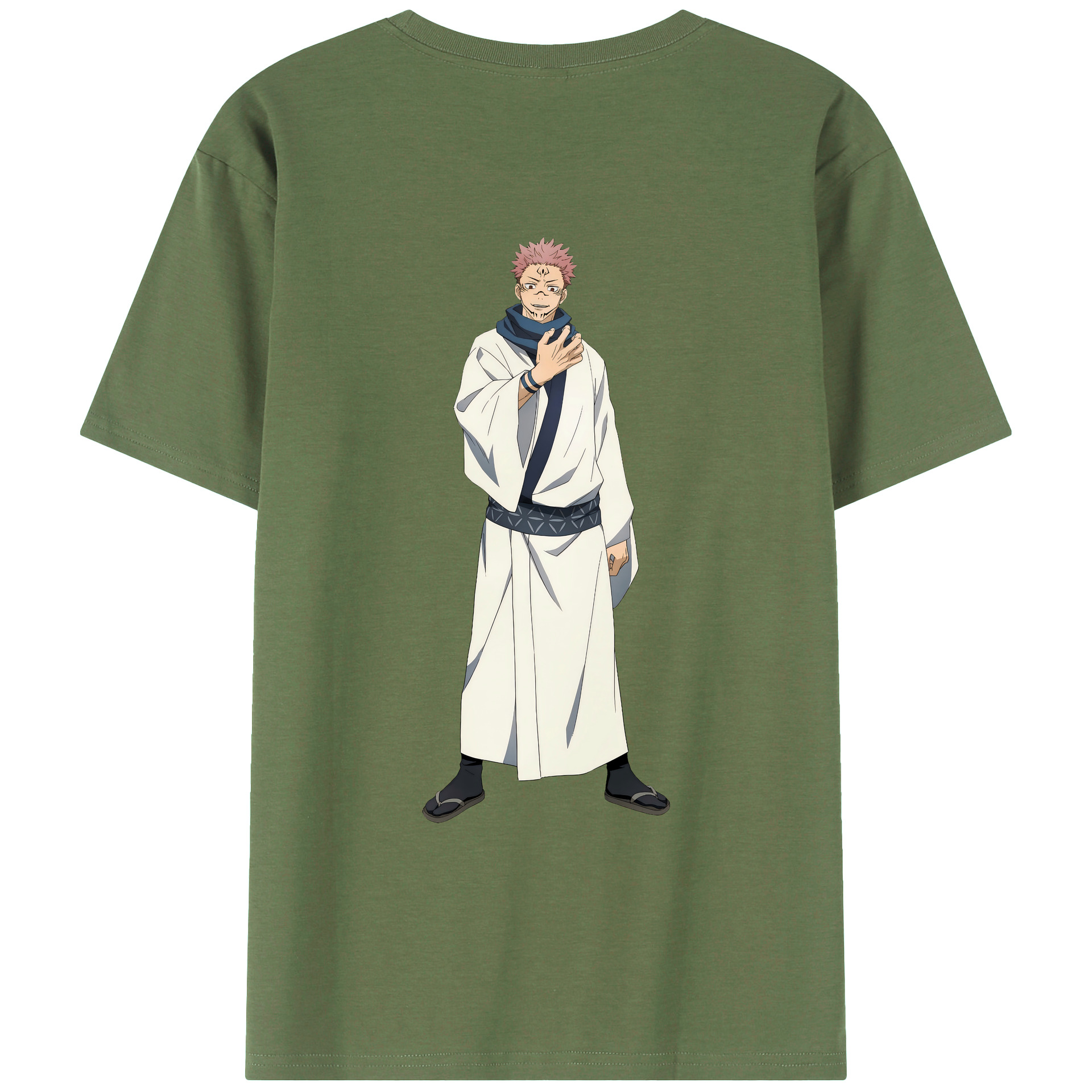 （画像用） 呪術廻戦 Jujutsu Kaisen 綿100％ メンズ半袖Tシャツ（バックプリント） 通気性